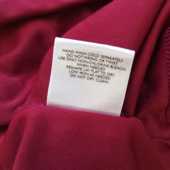 ModCloth Knit On The Town Dress Faux Wrap Midi Jersey Stretch Women Medium - Picture 12 of 14